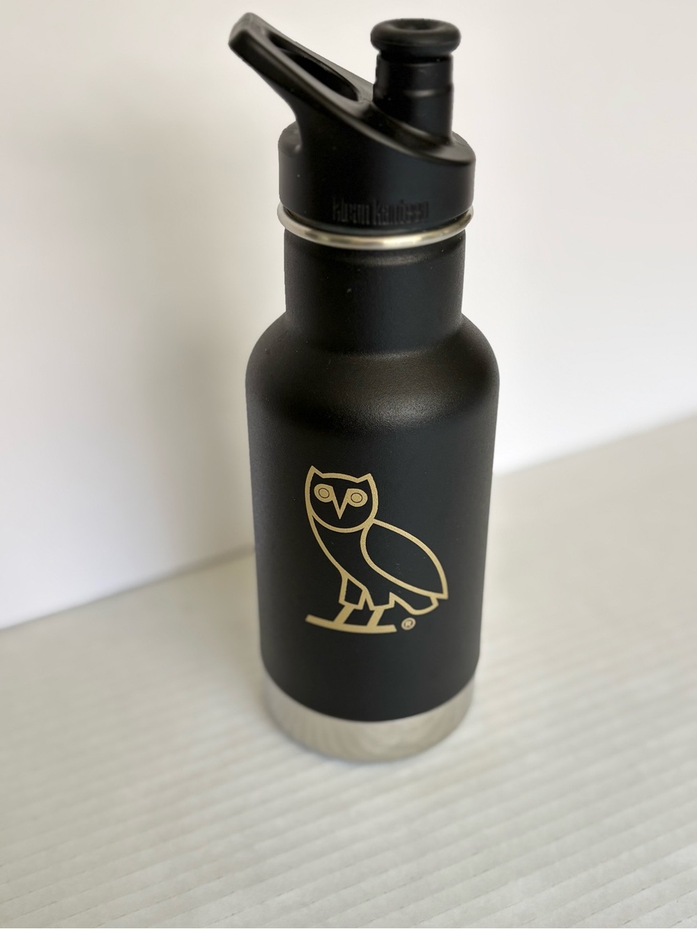 OVO Owl Black Stainless Steel Water Bottle - Branded